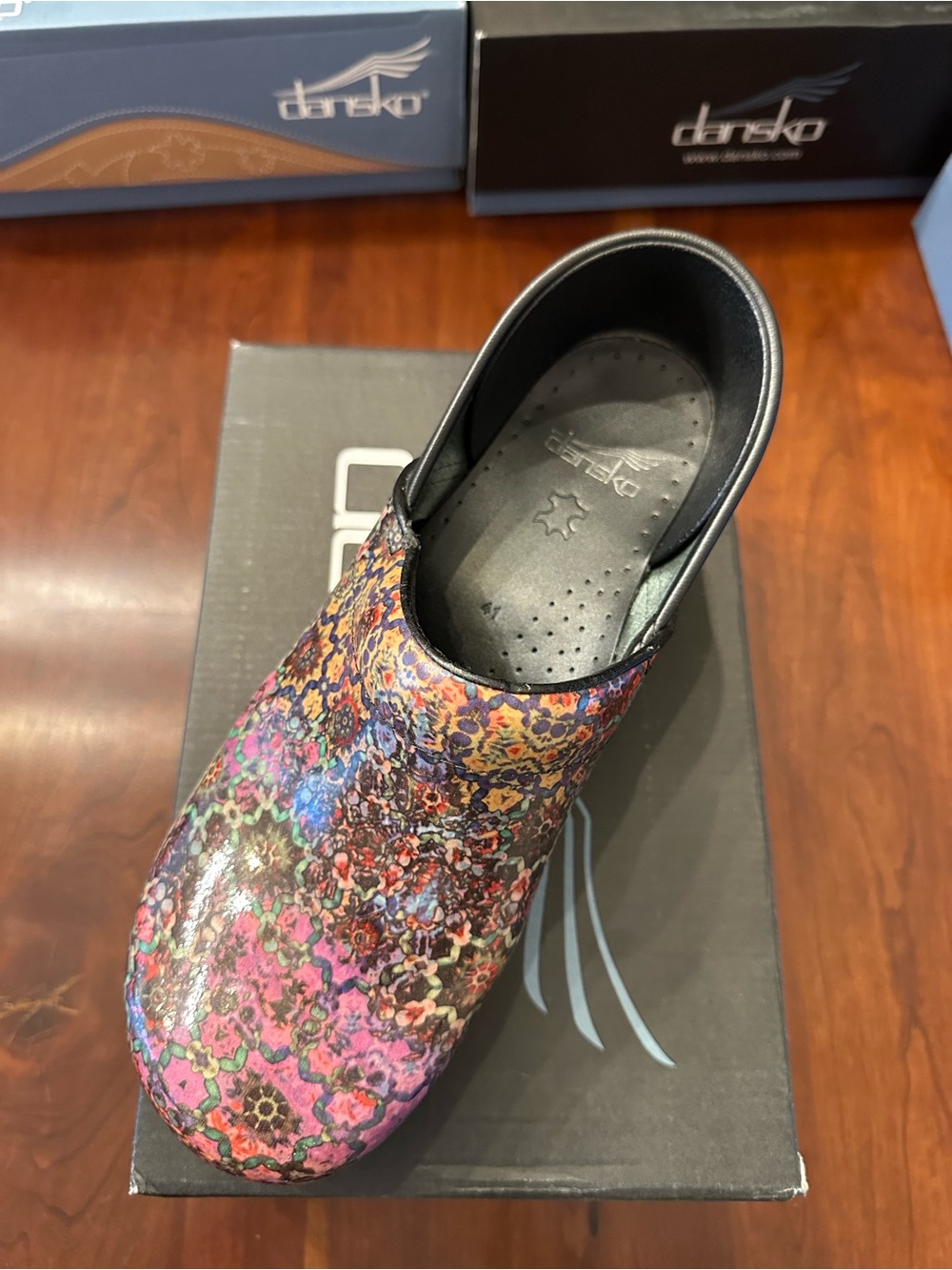 Dansko Multicolor Floral Patterned Clog